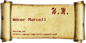 Wéner Marcell névjegykártya