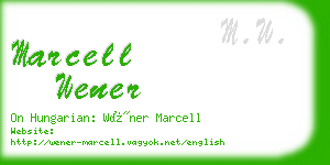 marcell wener business card